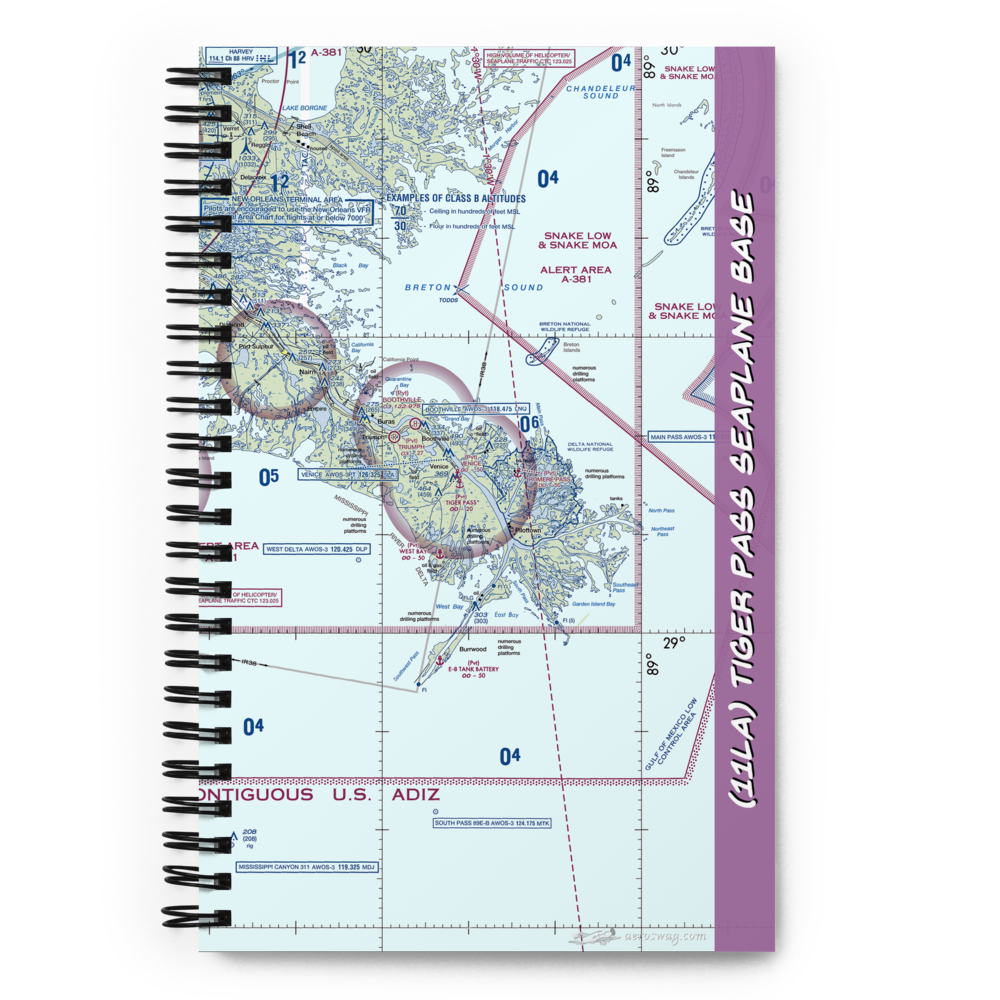 Tiger Pass Seaplane Base (11LA) VFR Sectional Notebook 