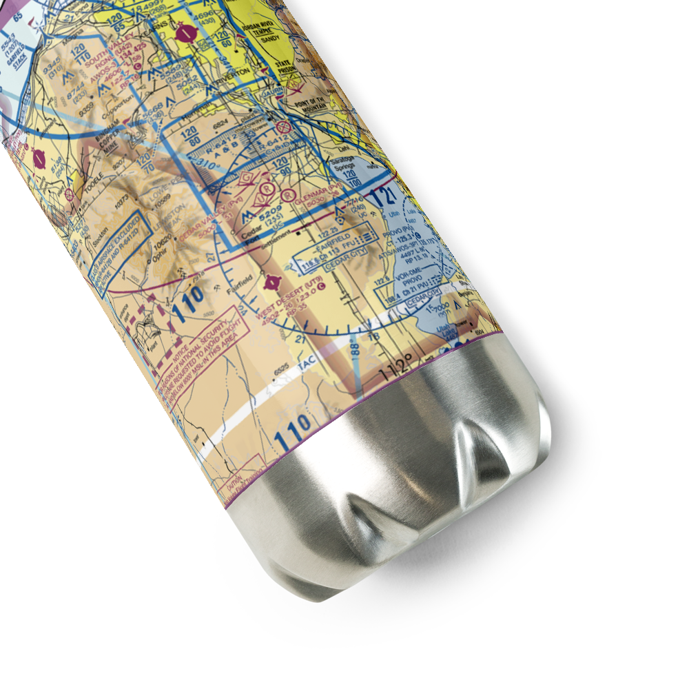 Cedar Valley Airport (UT10) VFR Sectional Water Bottle 
