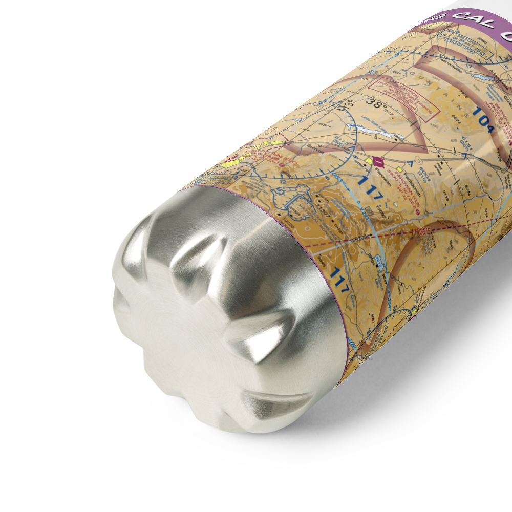 Flying Cal Ute Rancheros Airport (UT15) VFR Sectional Water Bottle 