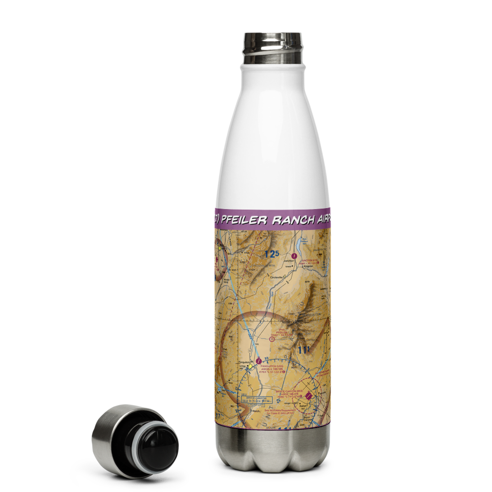 Pfeiler Ranch Airport (UT17) VFR Sectional Water Bottle 
