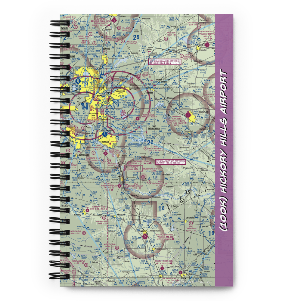 Hickory Hills Airport (10OK) VFR Sectional Notebook 