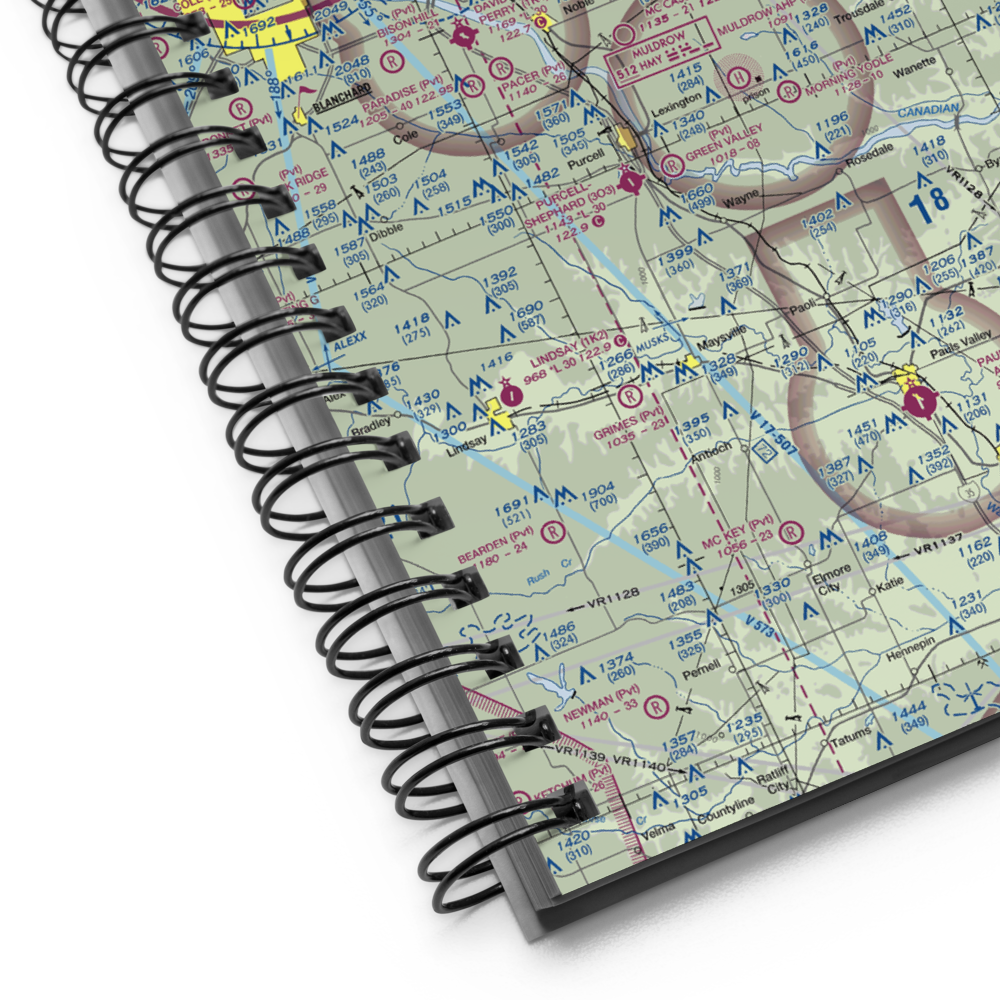 Hickory Hills Airport (10OK) VFR Sectional Notebook 