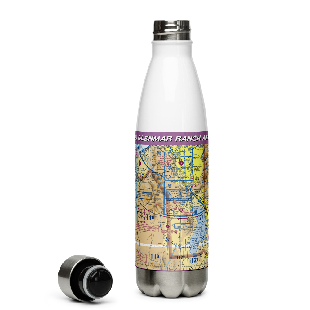 Glenmar Ranch Airport (UT41) VFR Sectional Water Bottle 