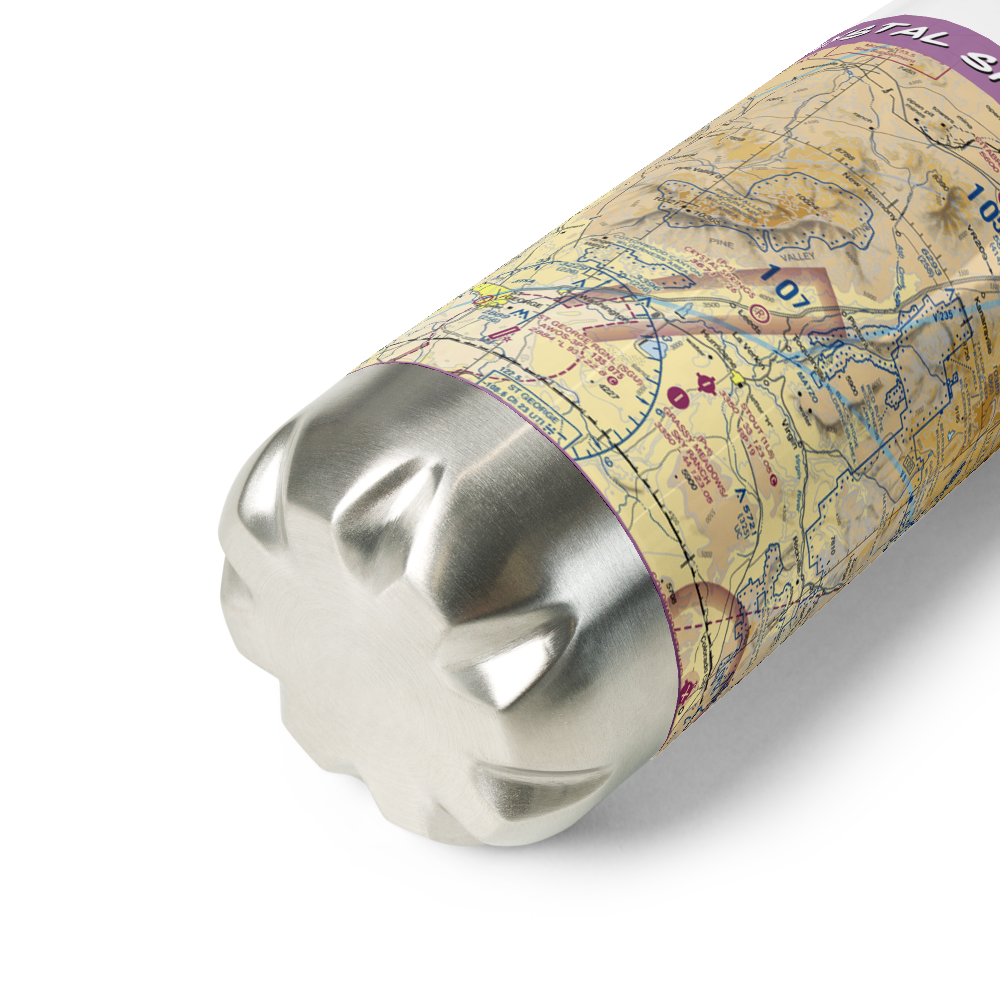 Crystal Springs Ranch Airport (UT54) VFR Sectional Water Bottle 