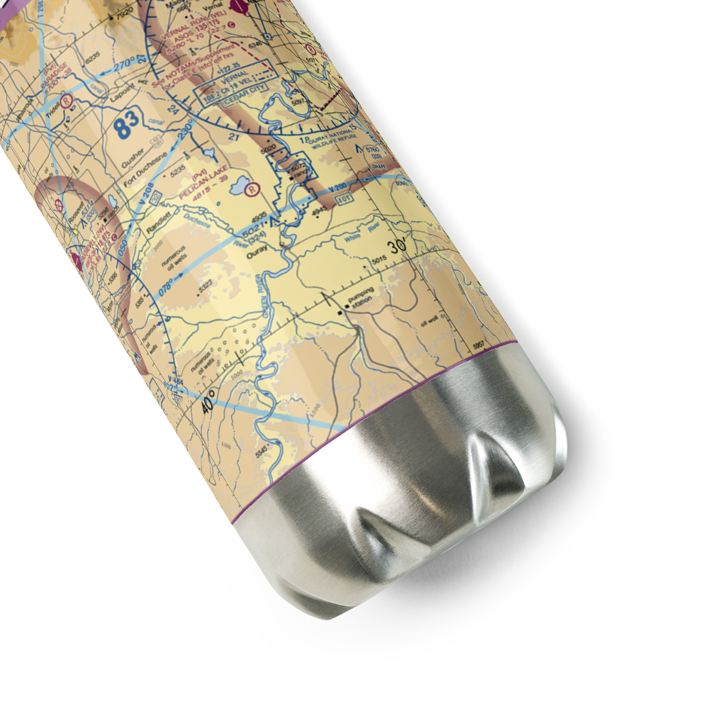 Pelican Lake Airport (UT69) VFR Sectional Water Bottle 