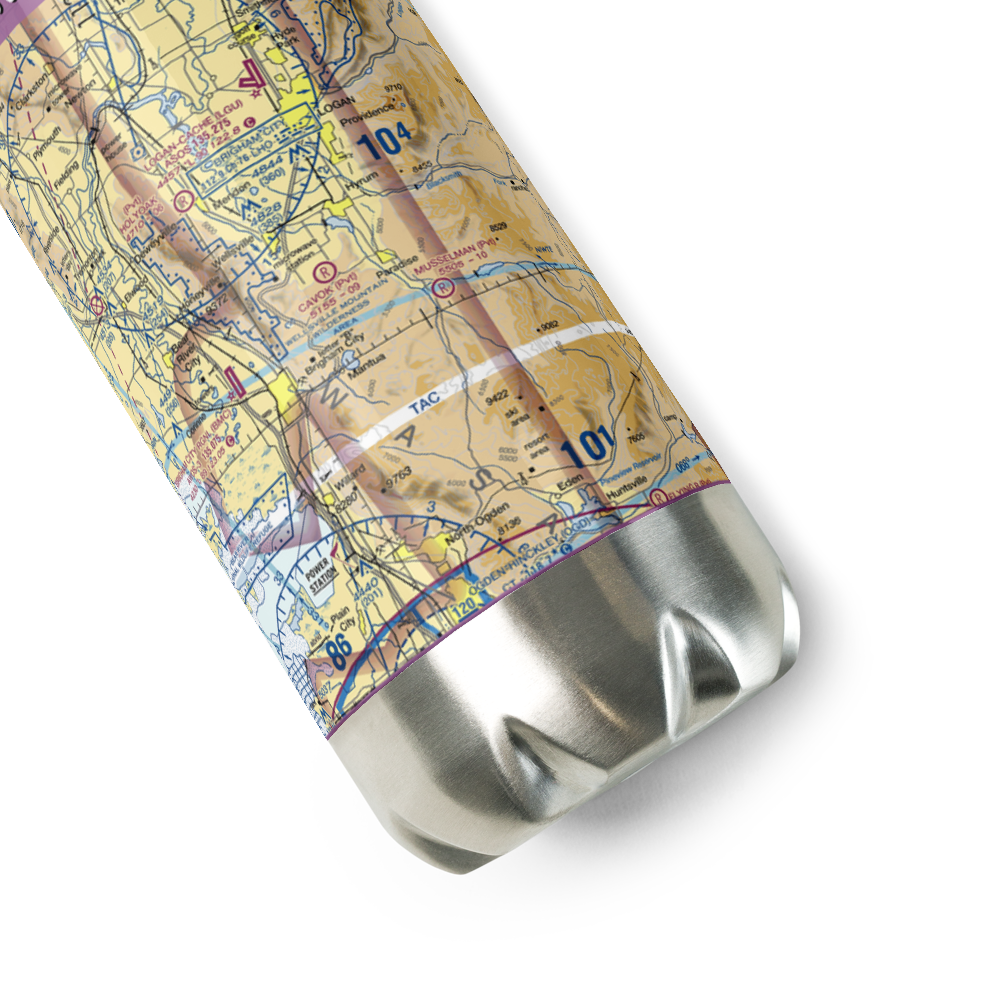 CAVOK Ranch Airport (UT90) VFR Sectional Water Bottle 