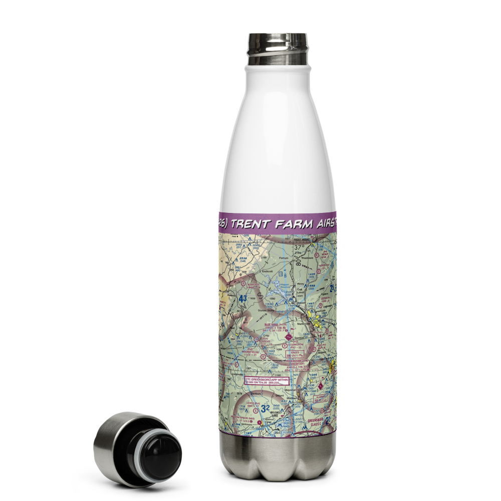 Trent Farm Airstrip (VA26) VFR Sectional Water Bottle 