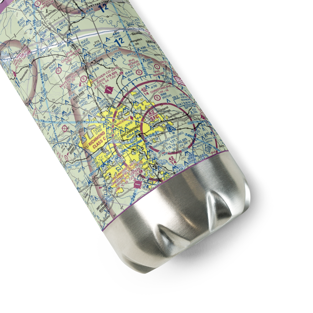 Robertson Airport (VA49) VFR Sectional Water Bottle 