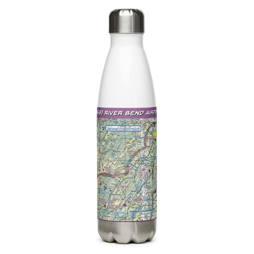 River Bend Airport (VA58) VFR Sectional Water Bottle 