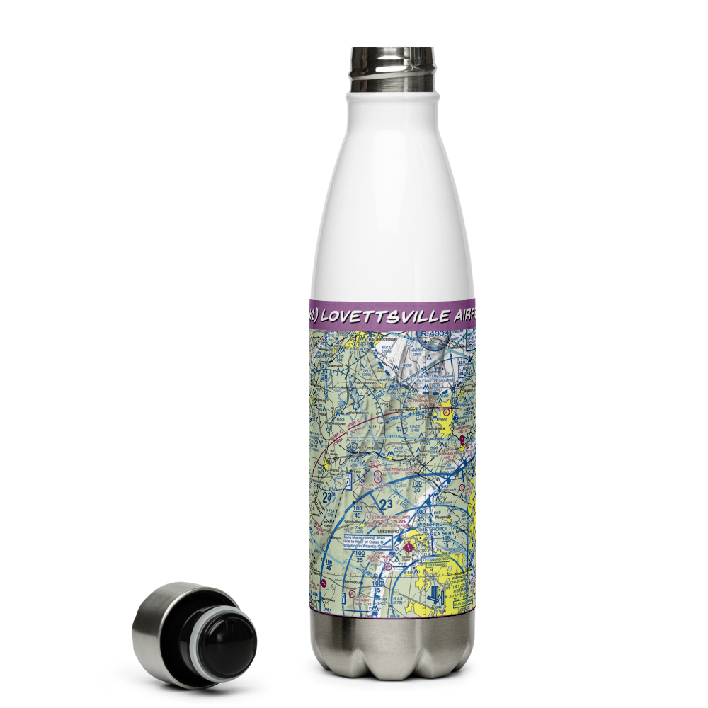 Lovettsville Airfield (VA61) VFR Sectional Water Bottle 