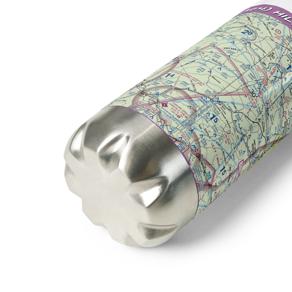 Hill Top Airport (VA64) VFR Sectional Water Bottle 