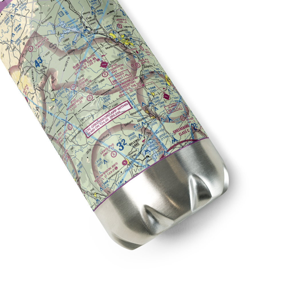 Covington Airport (VA72) VFR Sectional Water Bottle 