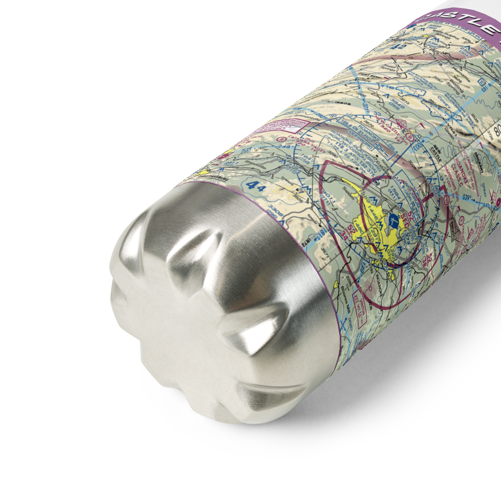 New Castle International Airport (VA85) VFR Sectional Water Bottle 