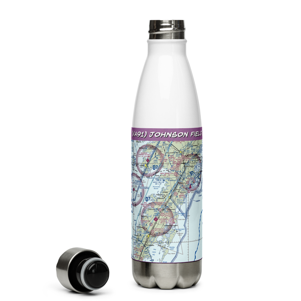 Johnson Field (VA91) VFR Sectional Water Bottle 