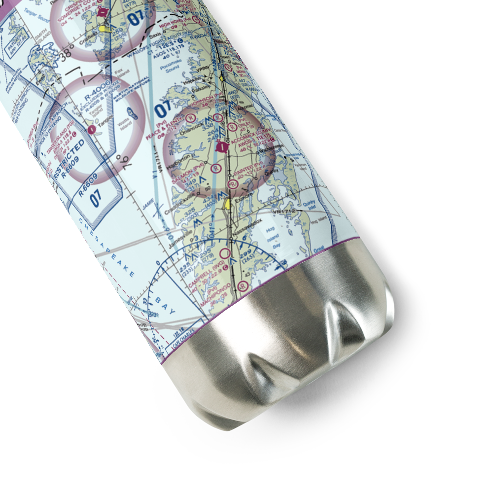 Peace and Plenty Farm Airport (VA92) VFR Sectional Water Bottle 