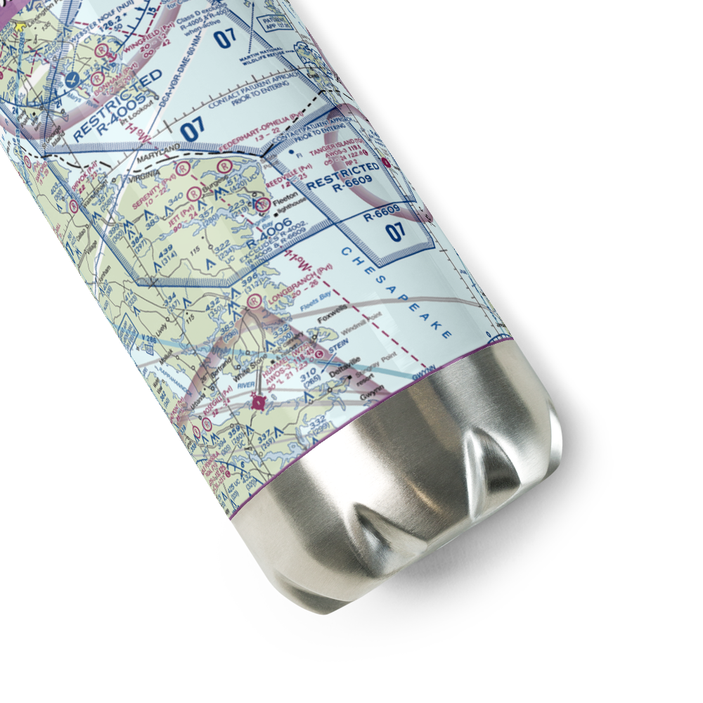 Reedville Airport (VA98) VFR Sectional Water Bottle 