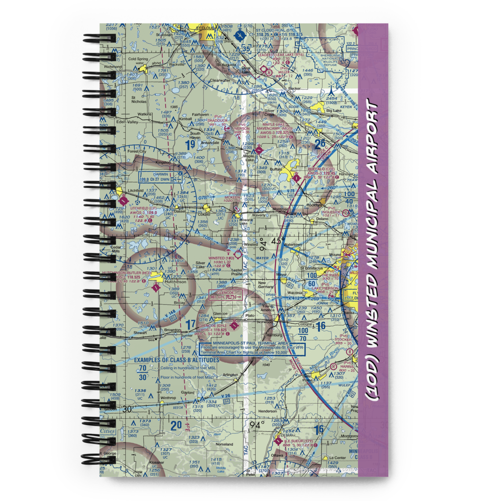 Winsted Municipal Airport (10D) VFR Sectional Notebook 