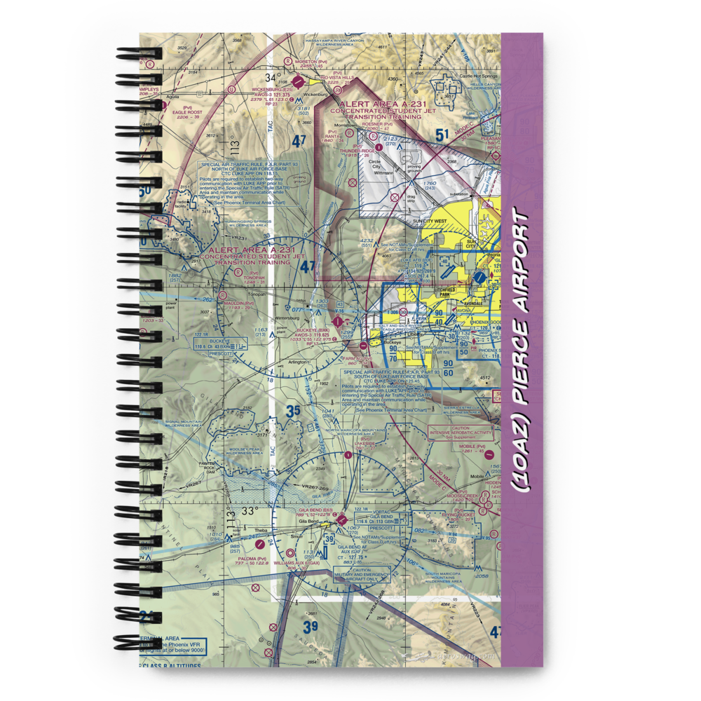 Pierce Airport (10AZ) VFR Sectional Notebook 