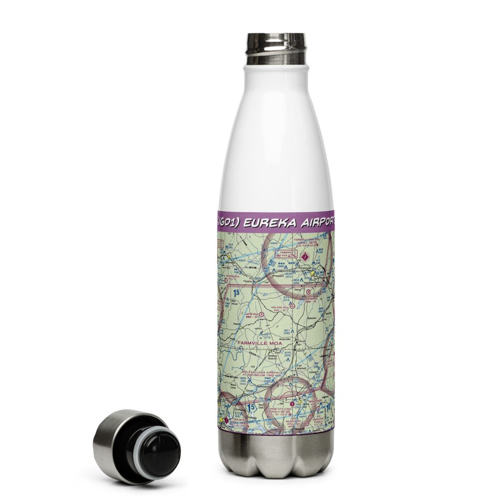 Eureka Airport (VG01) VFR Sectional Water Bottle 