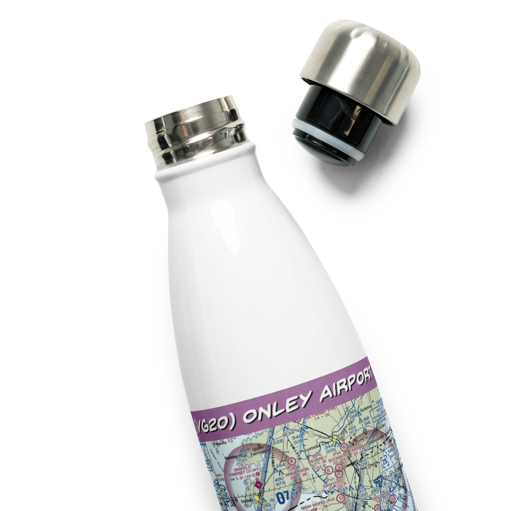Onley Airport (VG20) VFR Sectional Water Bottle 