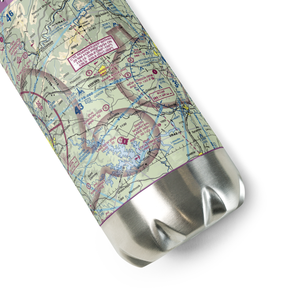 Robinson Airport (VG25) VFR Sectional Water Bottle 