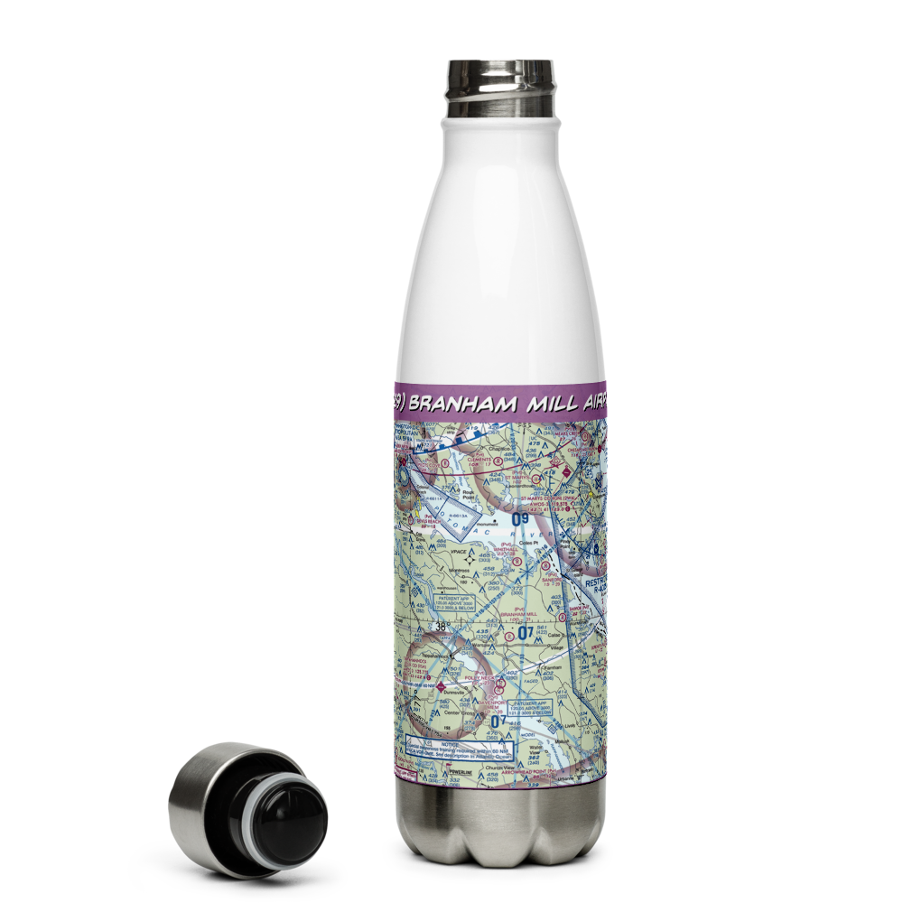 Branham Mill Airpark (VG29) VFR Sectional Water Bottle 