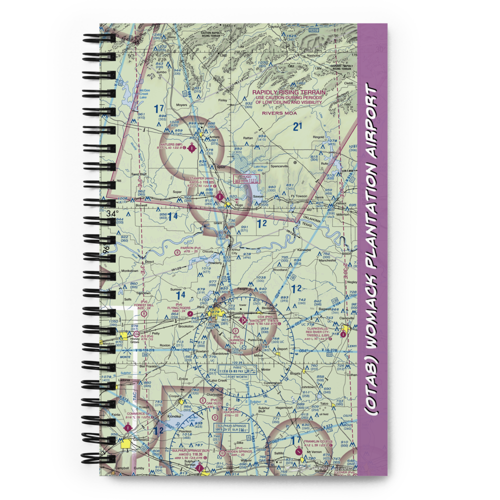 Womack Plantation Airport (0TA8) VFR Sectional Notebook 