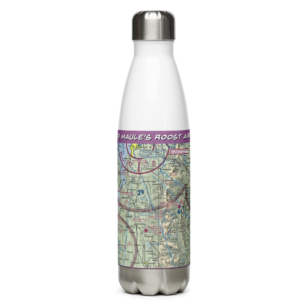 Maule's Roost Airport (VT03) VFR Sectional Water Bottle 
