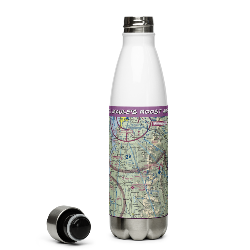 Maule's Roost Airport (VT03) VFR Sectional Water Bottle 