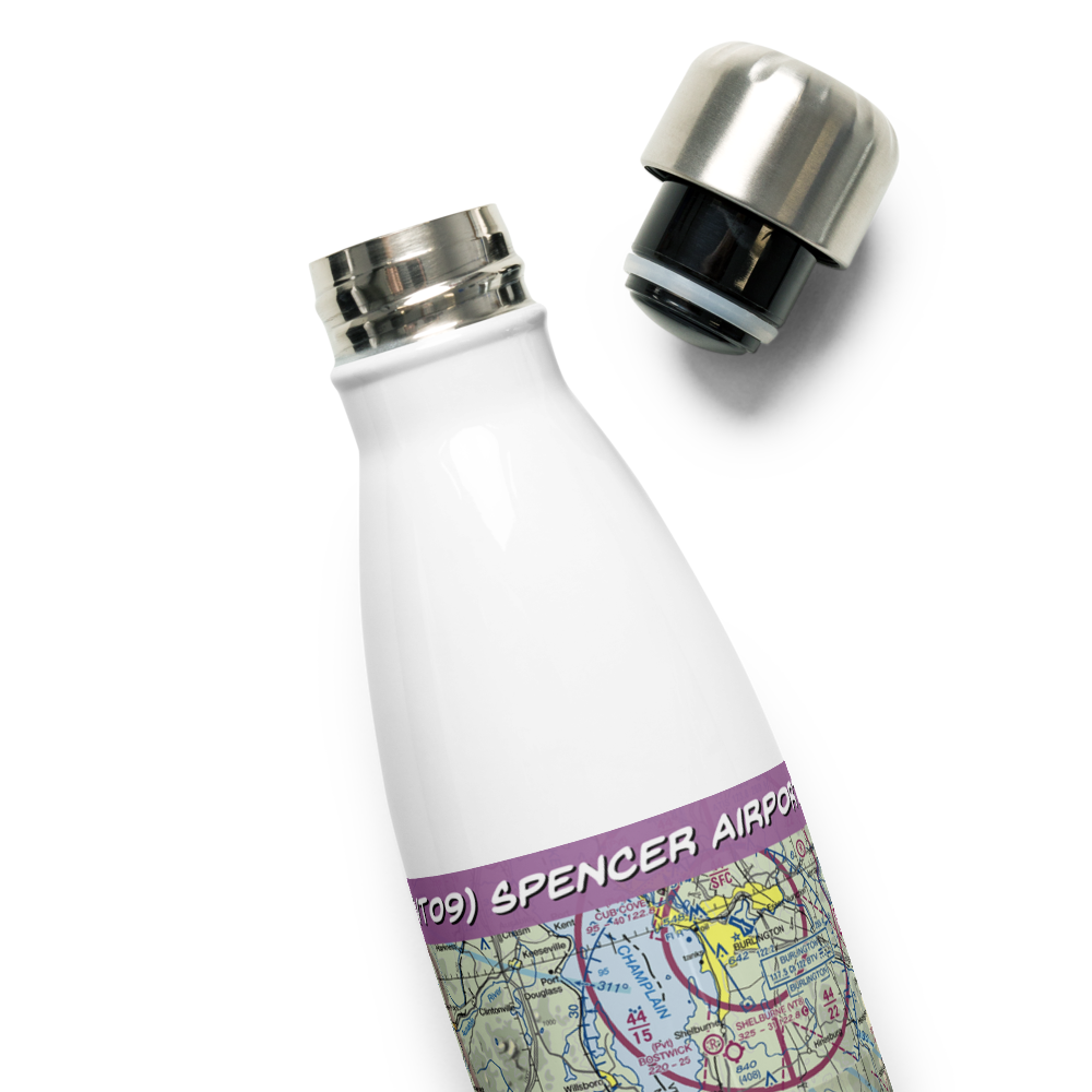 Spencer Airport (VT09) VFR Sectional Water Bottle 