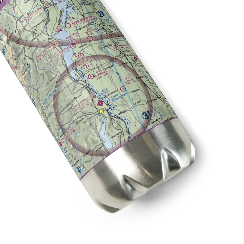 Manning Personal Airstrip (VT10) VFR Sectional Water Bottle 