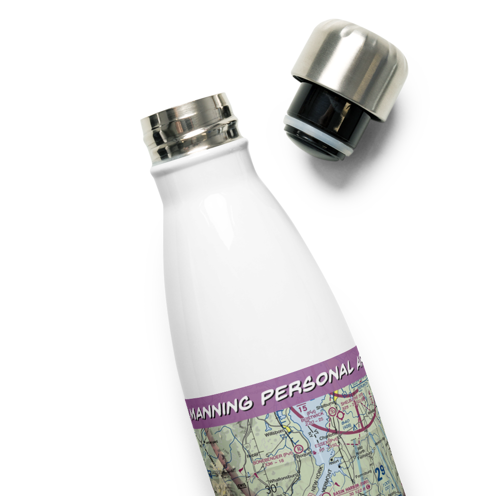 Manning Personal Airstrip (VT10) VFR Sectional Water Bottle 