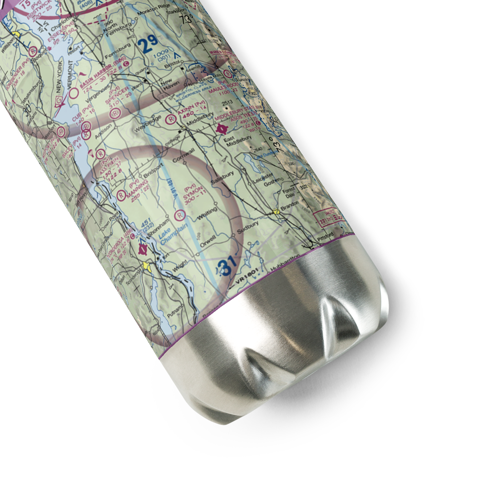 Axinn Airport (VT14) VFR Sectional Water Bottle 