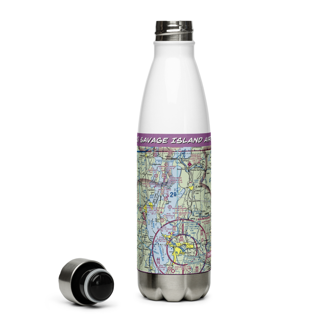 Savage Island Airport (VT15) VFR Sectional Water Bottle 