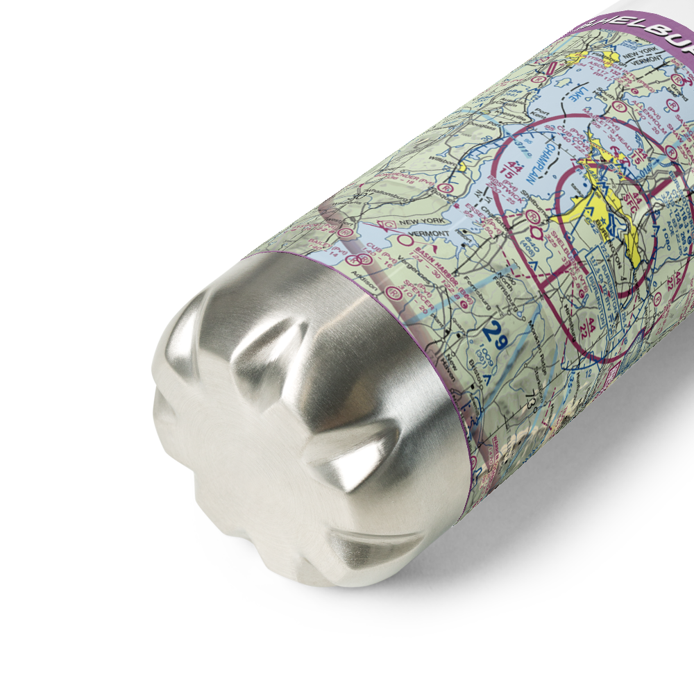 Shelburne Farms Airport (VT22) VFR Sectional Water Bottle 