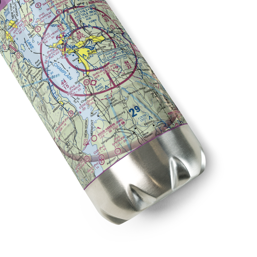 Bostwick Farm Airport (VT23) VFR Sectional Water Bottle 