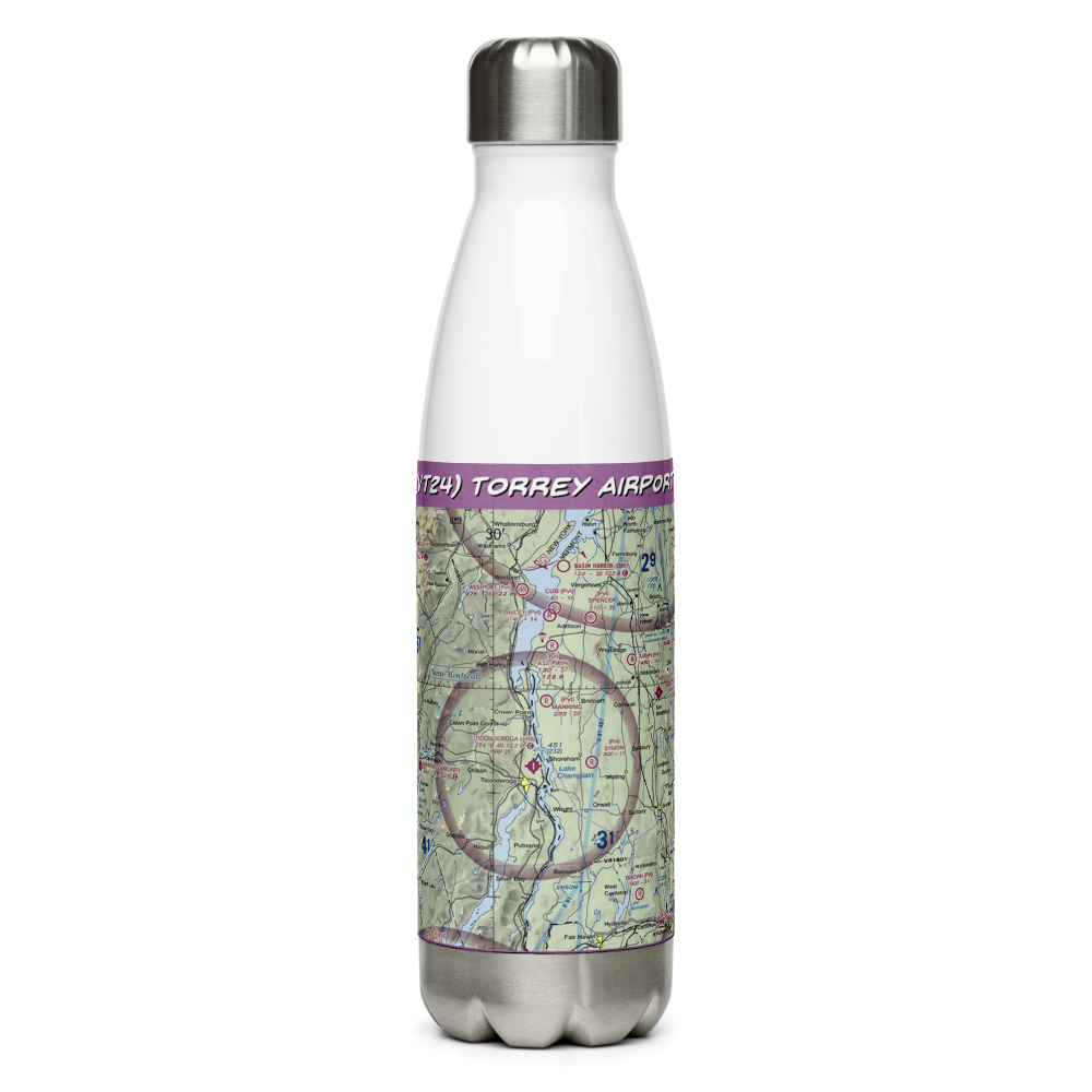 Torrey Airport (VT24) VFR Sectional Water Bottle 