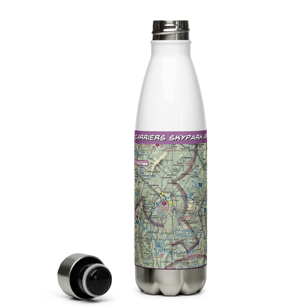 Carriers Skypark Airport (VT31) VFR Sectional Water Bottle 