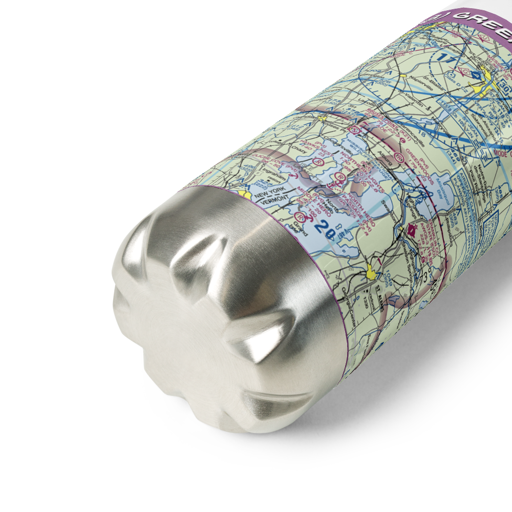 Greenwoods Airfield (VT38) VFR Sectional Water Bottle 