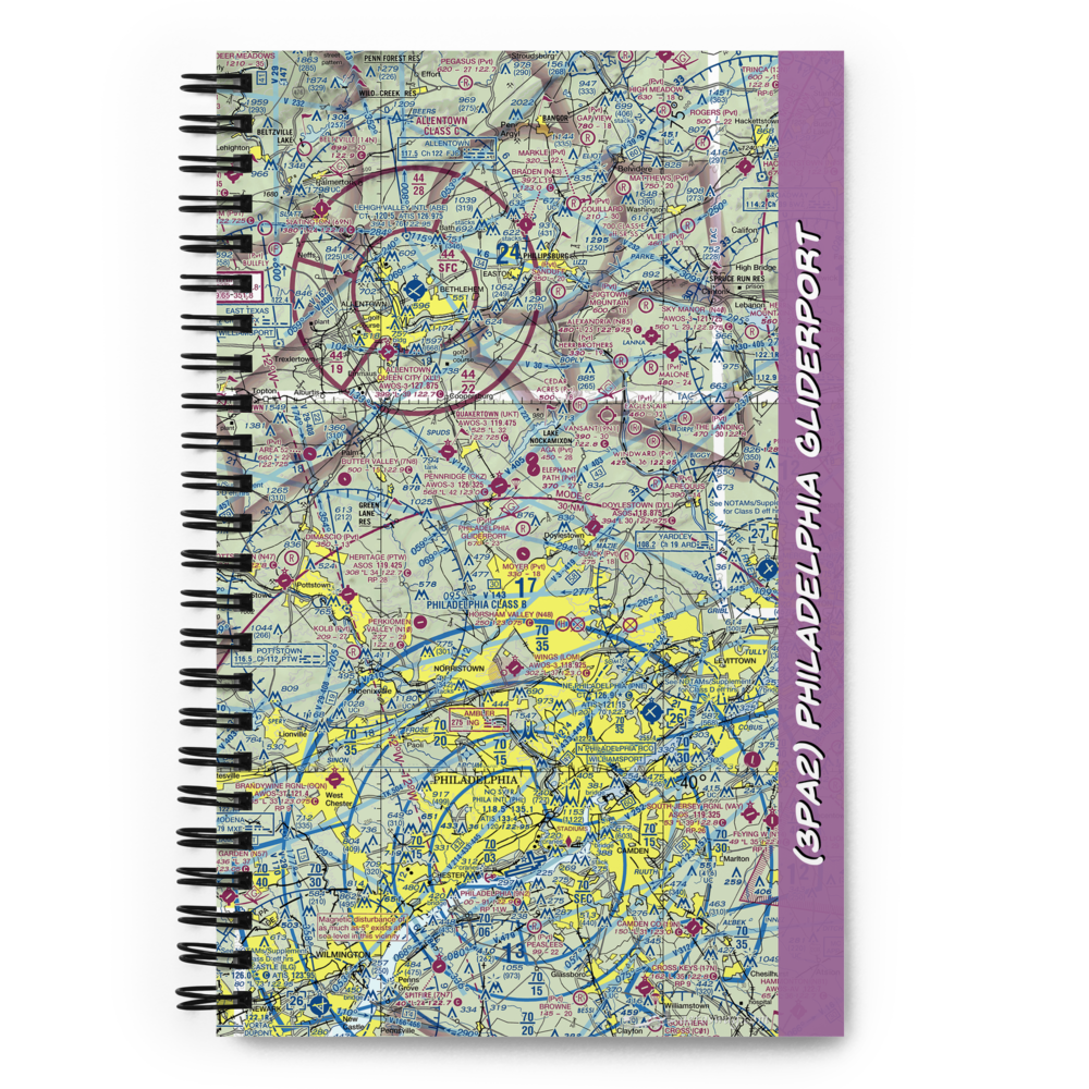 Philadelphia Gliderport (3PA2) VFR Sectional Notebook 