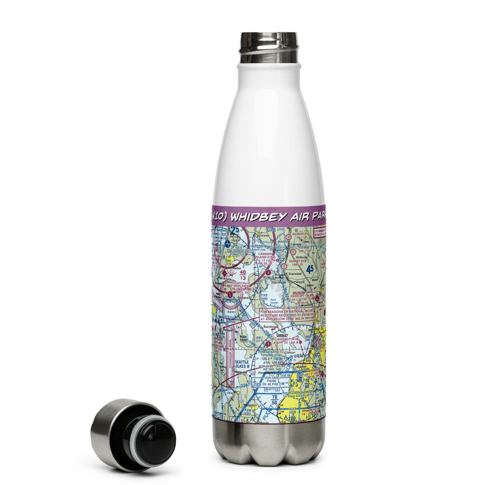 Whidbey Air Park (W10) VFR Sectional Water Bottle 