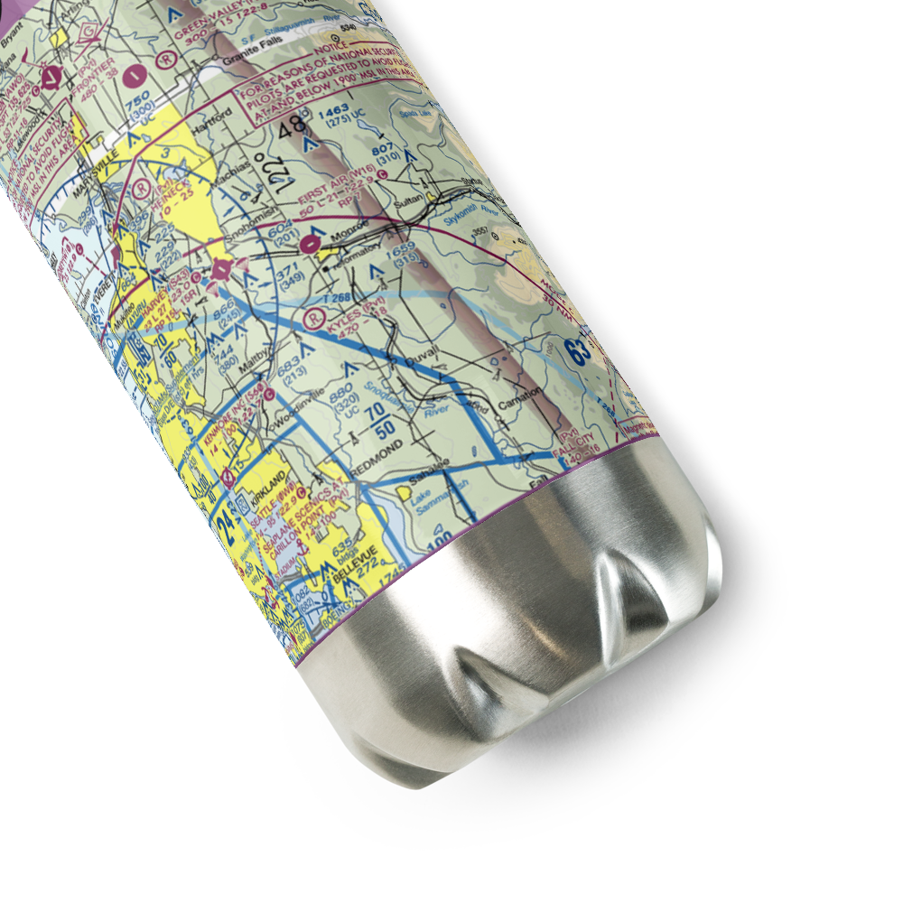 Firstair Field (W16) VFR Sectional Water Bottle 