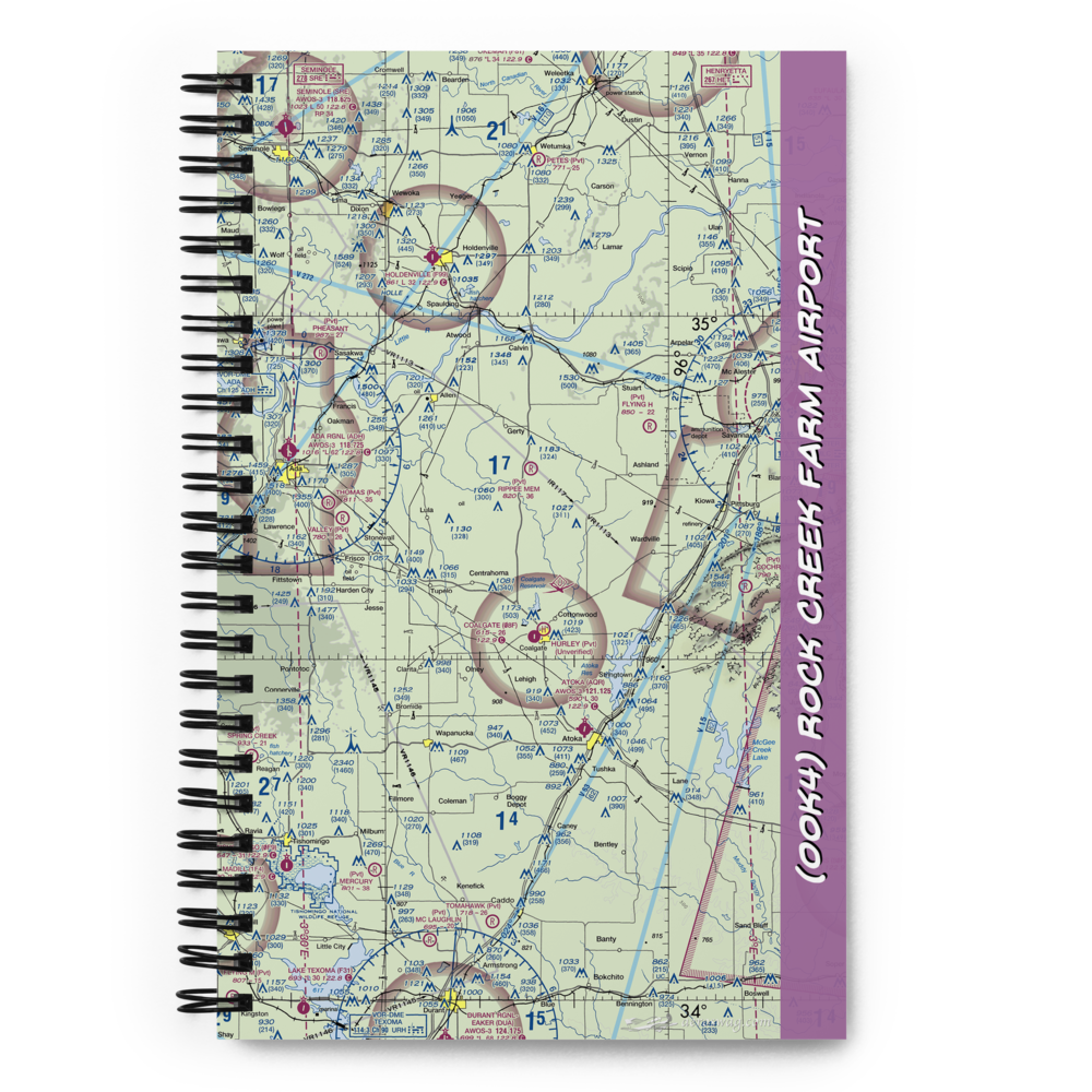 Rock Creek Farm Airport (0OK4) VFR Sectional Notebook 
