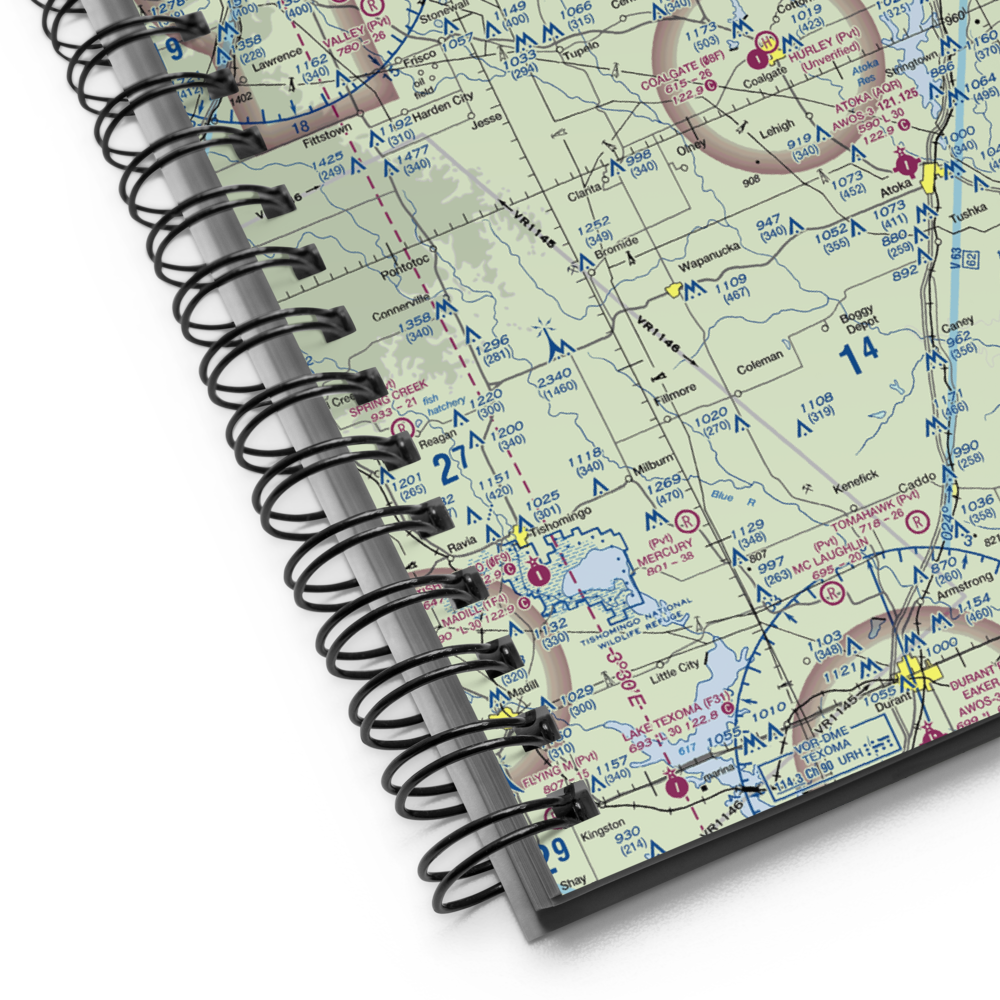 Rock Creek Farm Airport (0OK4) VFR Sectional Notebook 