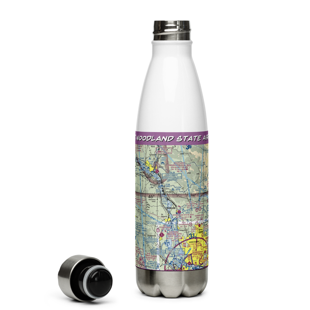 Woodland State Airport (W27) VFR Sectional Water Bottle 