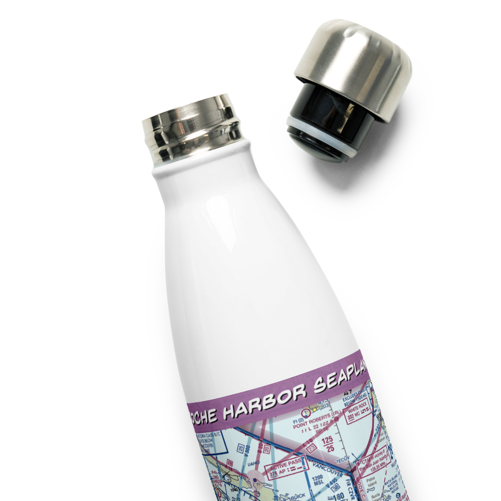 Roche Harbor Seaplane Base (W39) VFR Sectional Water Bottle 