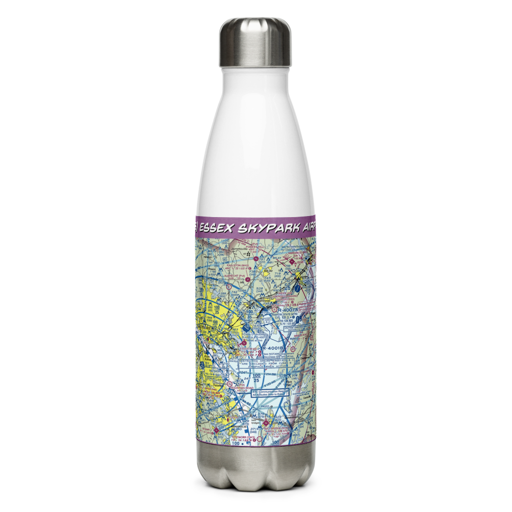 Essex Skypark Airport (W48) VFR Sectional Water Bottle 