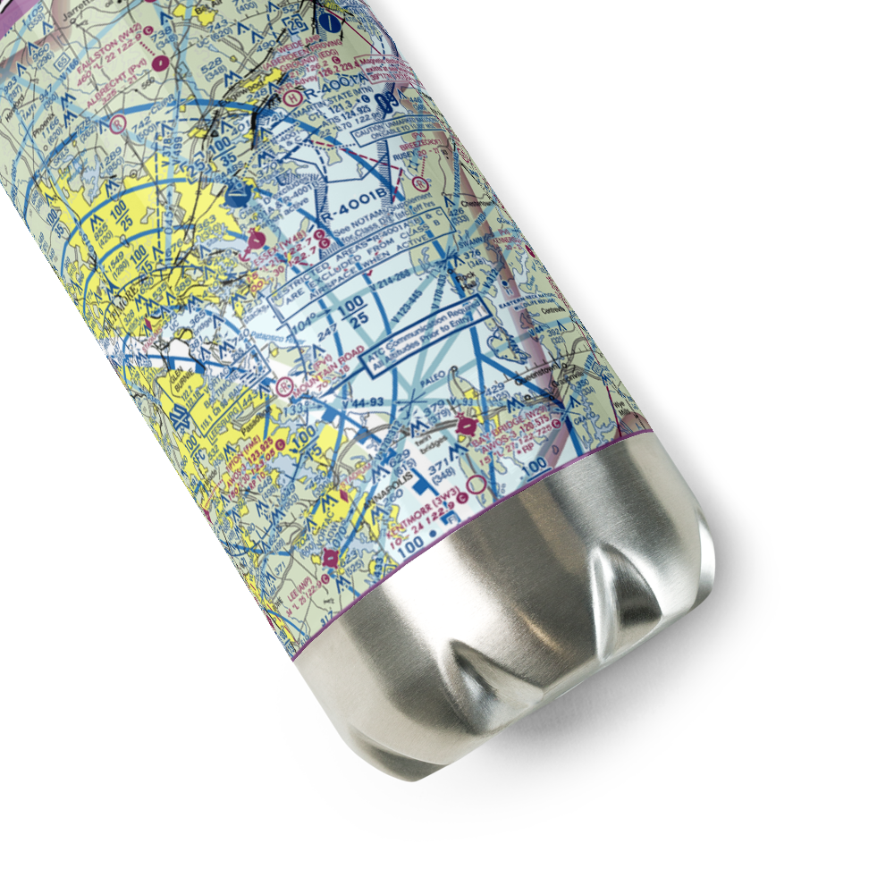Essex Skypark Airport (W48) VFR Sectional Water Bottle 