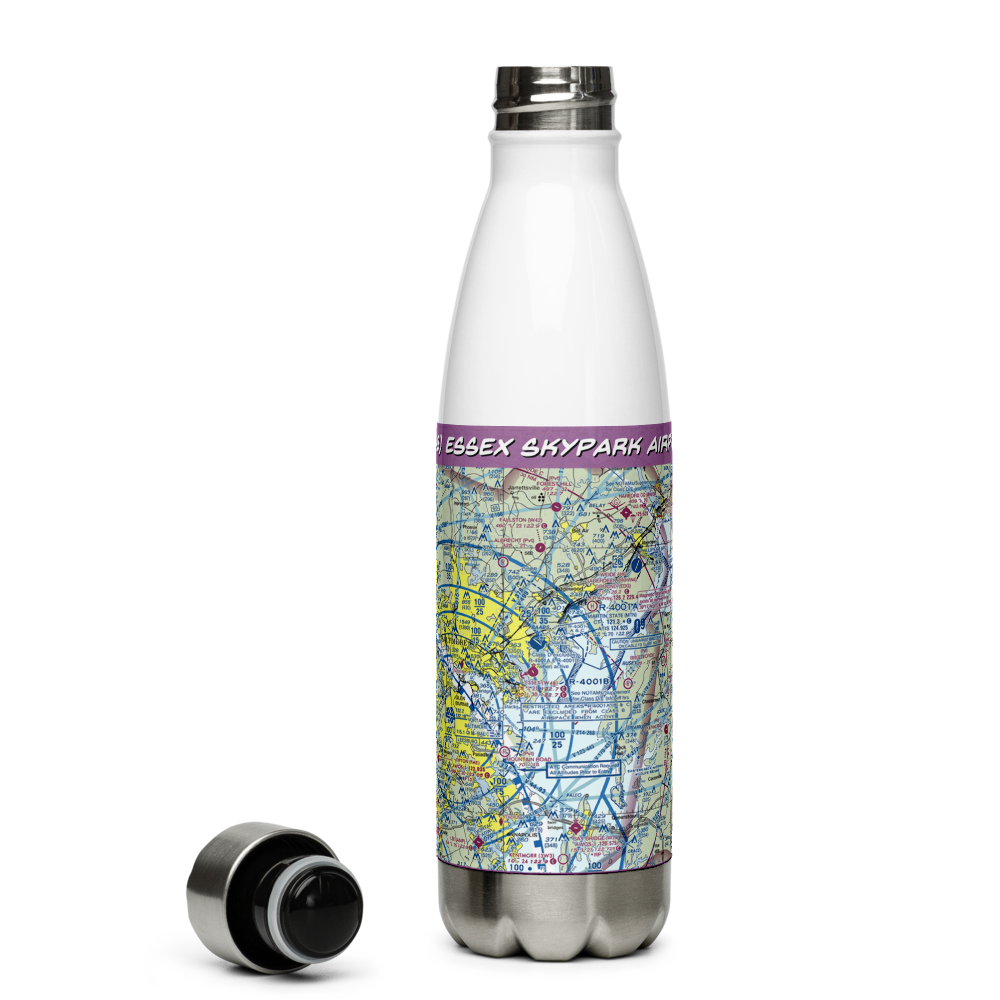 Essex Skypark Airport (W48) VFR Sectional Water Bottle 