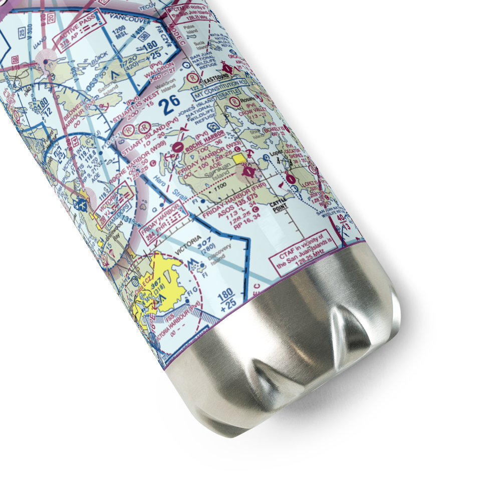 Roche Harbor Airport (WA09) VFR Sectional Water Bottle 